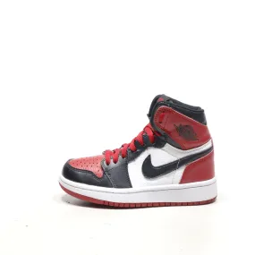 Air Jordan 1 Retro High Sneakers Leather Red Color For Kids
