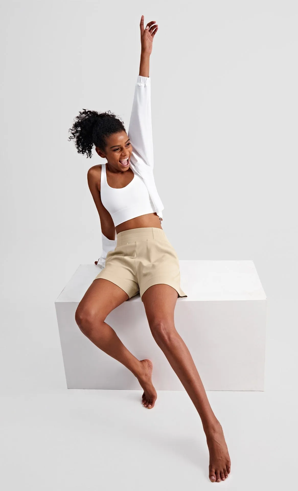 High Rise Relaxed Athletic Shorts