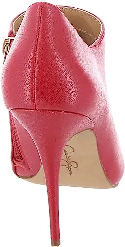 Jessica Simpson Pumps Womens Carolie Red Leather High Heeled Stiletto Booties