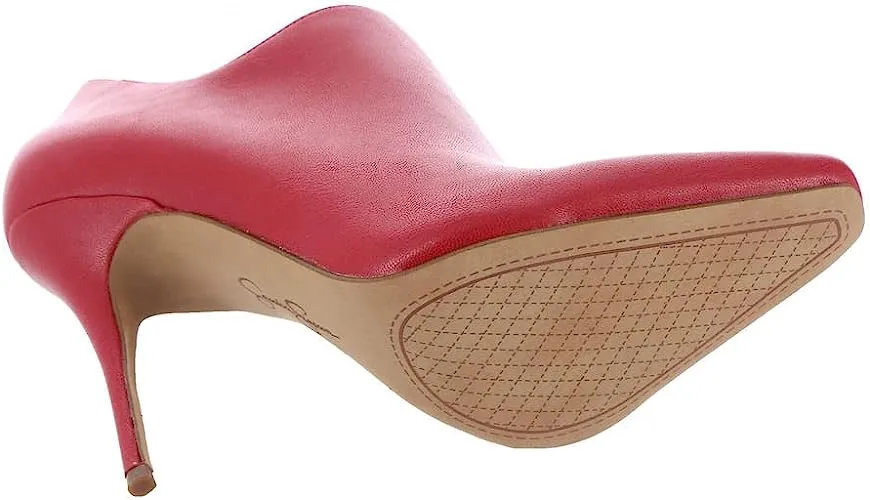 Jessica Simpson Pumps Womens Carolie Red Leather High Heeled Stiletto Booties
