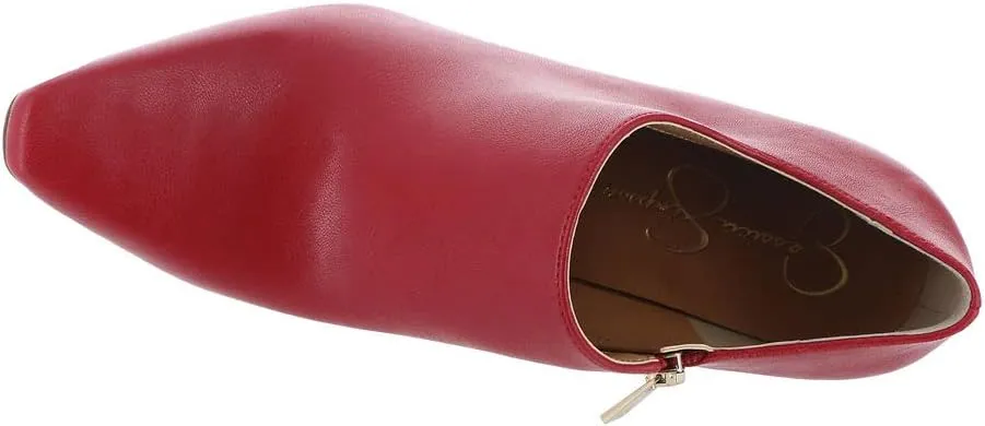 Jessica Simpson Pumps Womens Carolie Red Leather High Heeled Stiletto Booties