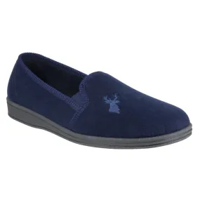 Mirak Stag Slipper - Cosy Men's House Slippers with Warm Fleece Lining, Non-Slip Sole, Comfortable Indoor Footwear, Ideal for Winter Lounging