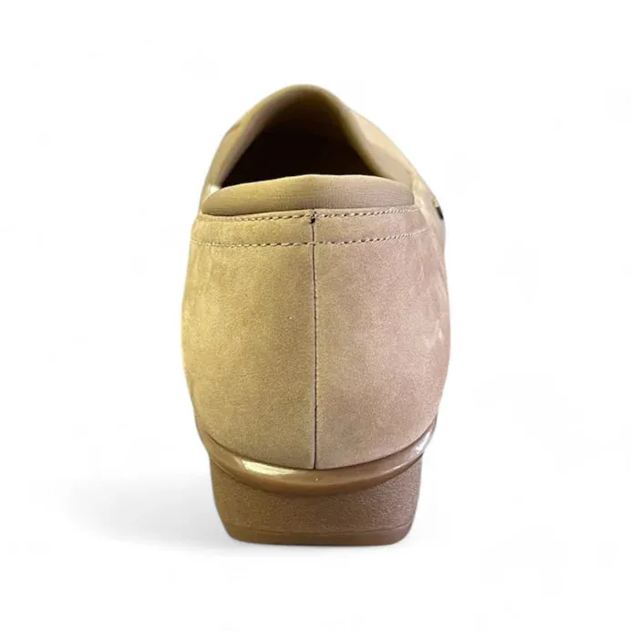 Naples Stretch Loafer in Toffee Nubuck WIDE