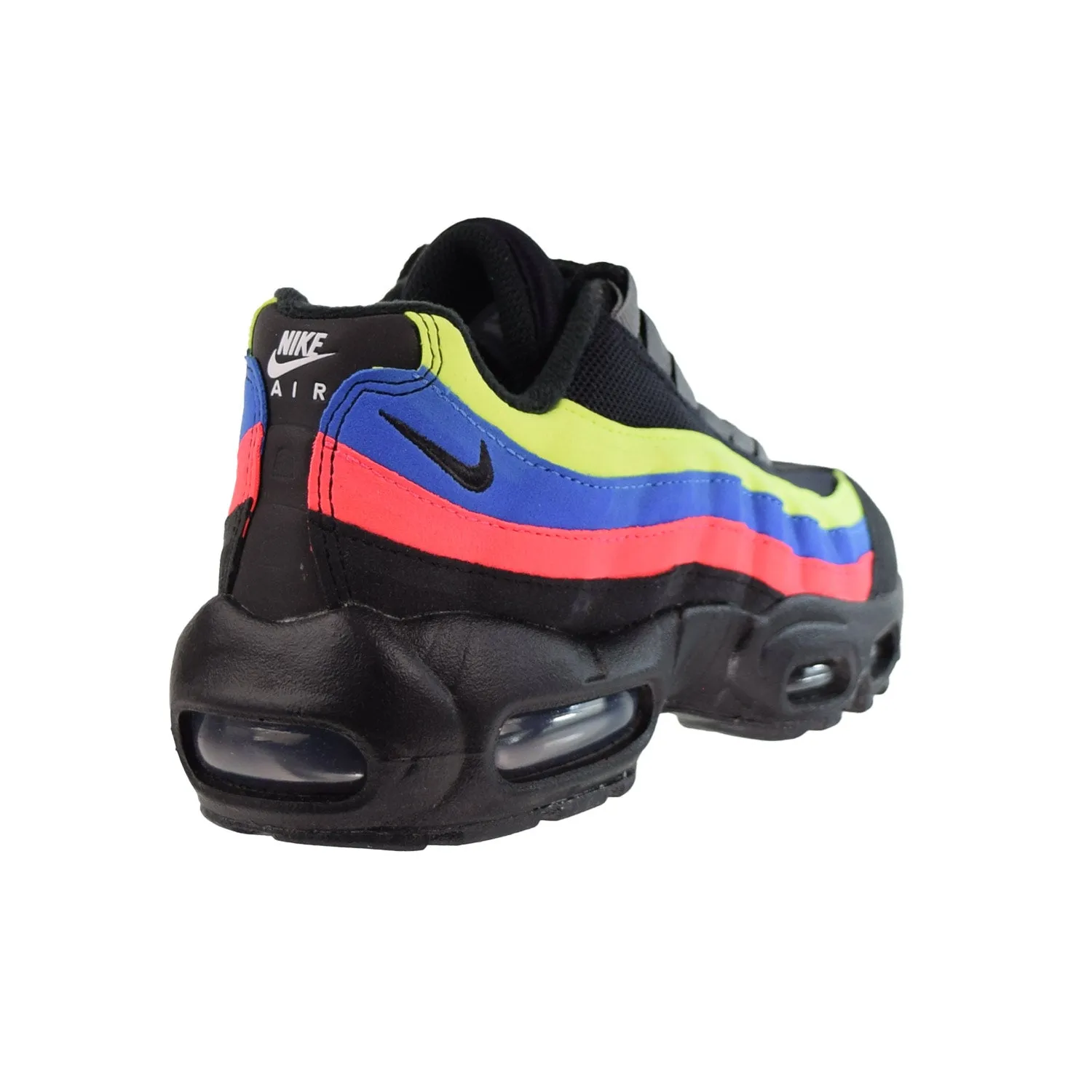 Nike Air Max 95 (GS) Big Kids' Shoes Black-Volt-Blue Crystal