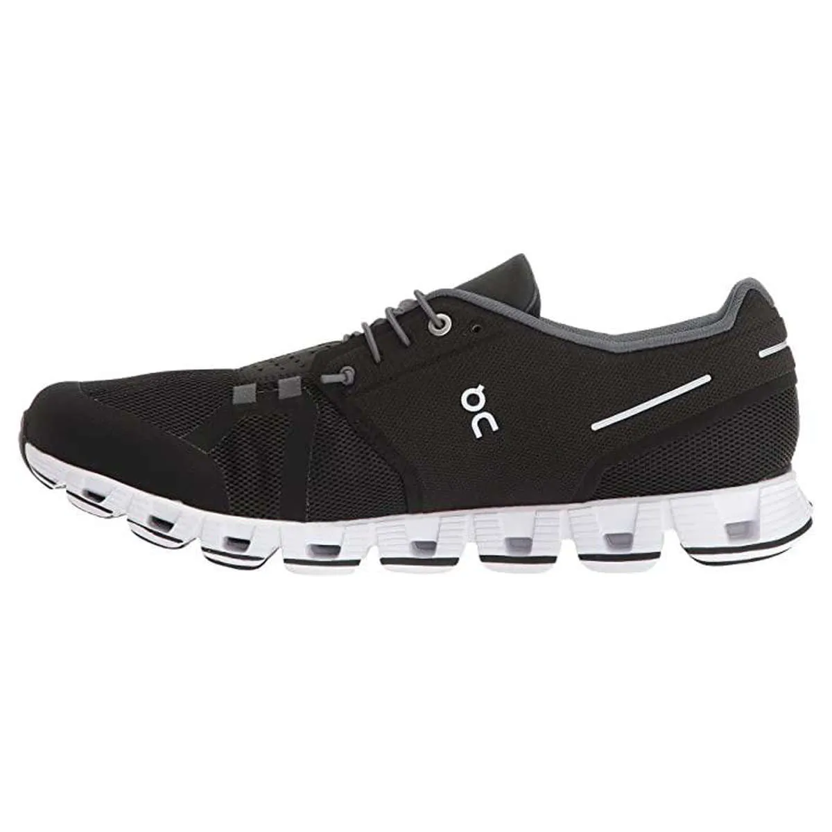 On Cloud Black White Men's Mesh Running Shoes