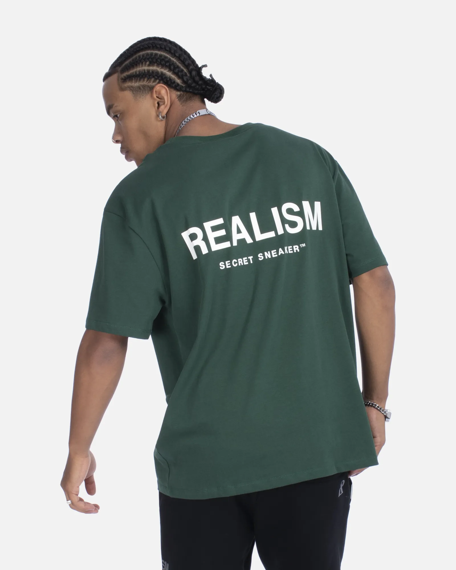 SSS REALISM BACK LOGO TEE PINE GREEN