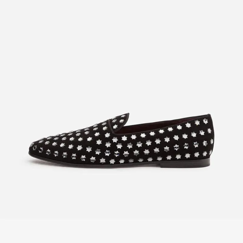 Suede Stars Loafers Flats Slip on