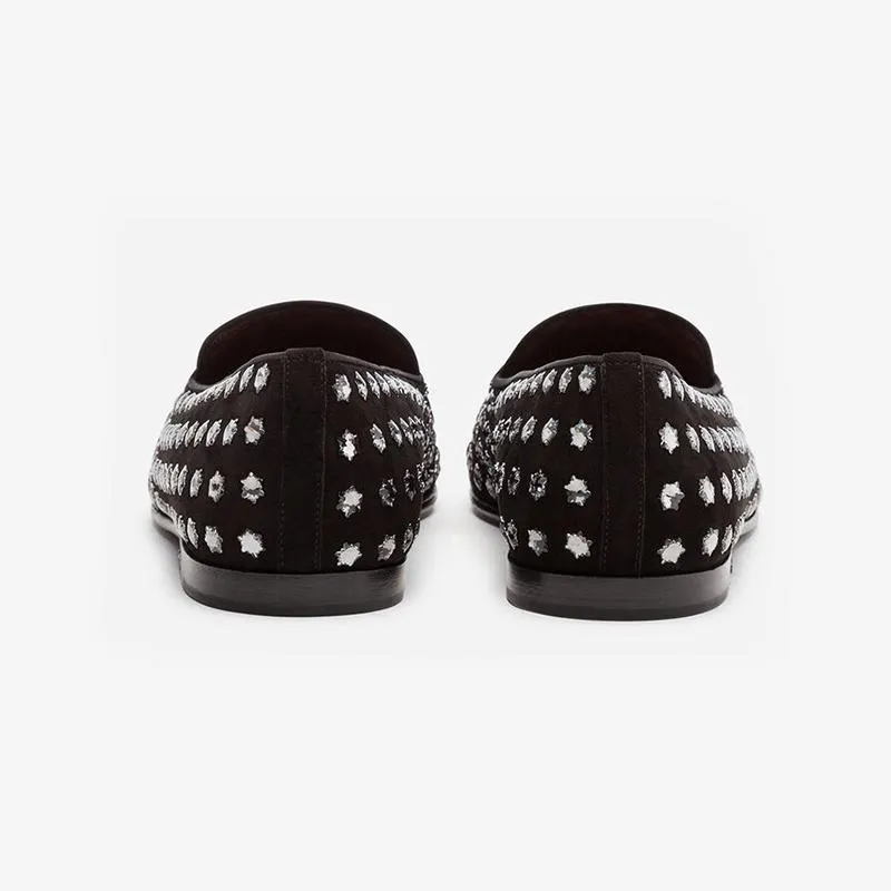 Suede Stars Loafers Flats Slip on