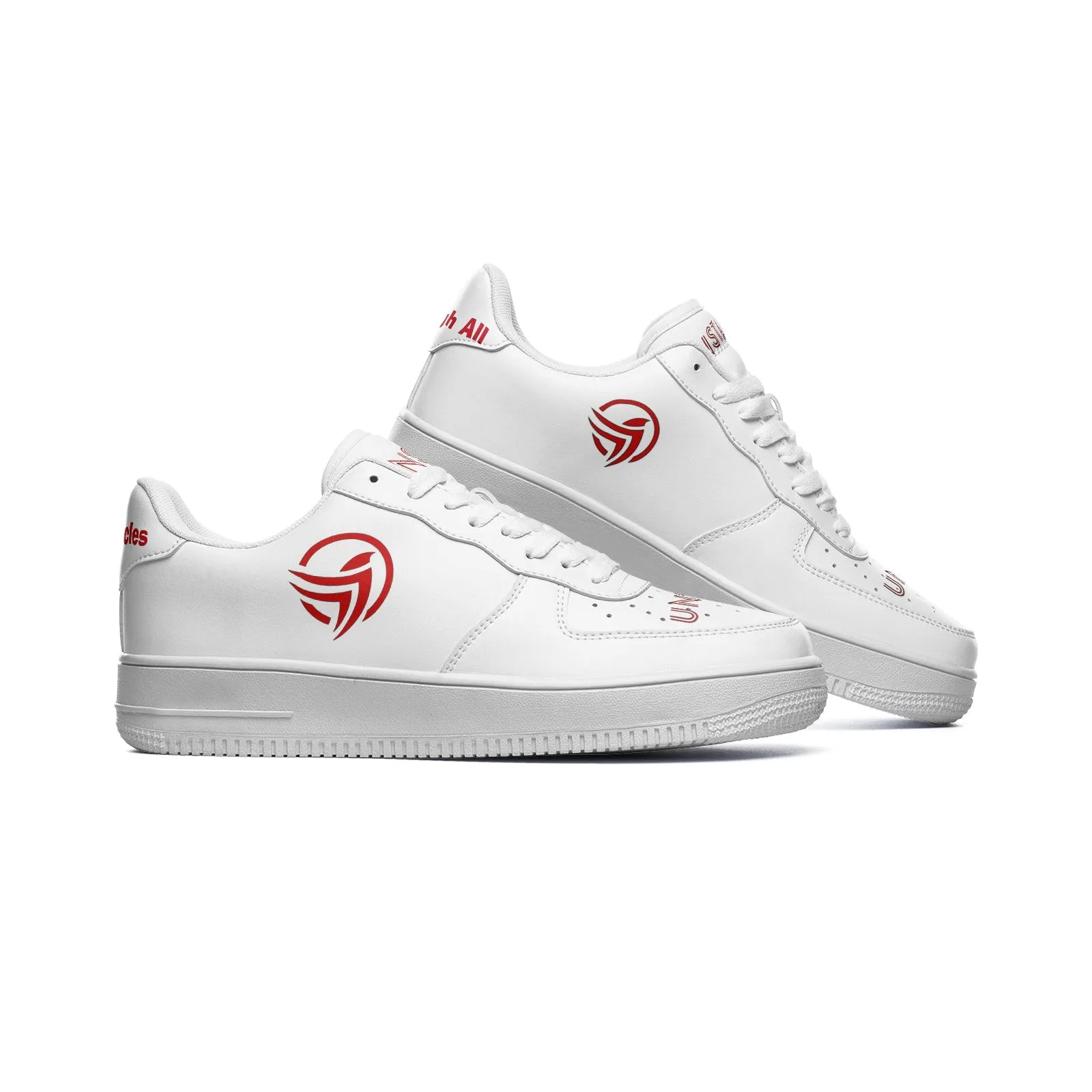 Through All Obstacles Unstax Sneakers(Red on White)