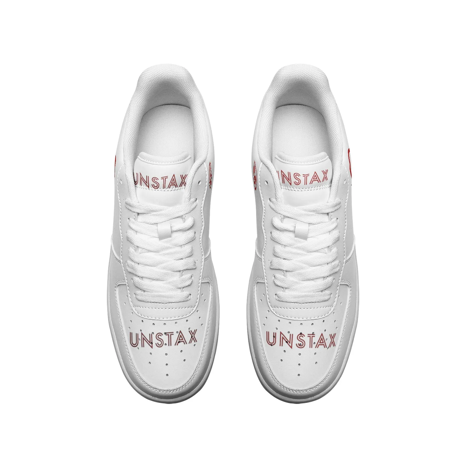 Through All Obstacles Unstax Sneakers(Red on White)