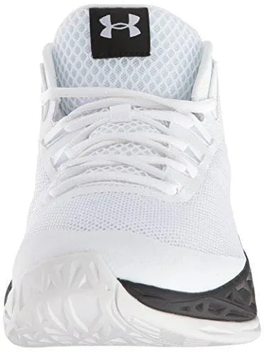 Under Armour Men's Jet Mid Basketball Shoe, White (100)/Black, 8.5
