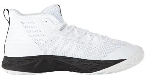 Under Armour Men's Jet Mid Basketball Shoe, White (100)/Black, 8.5